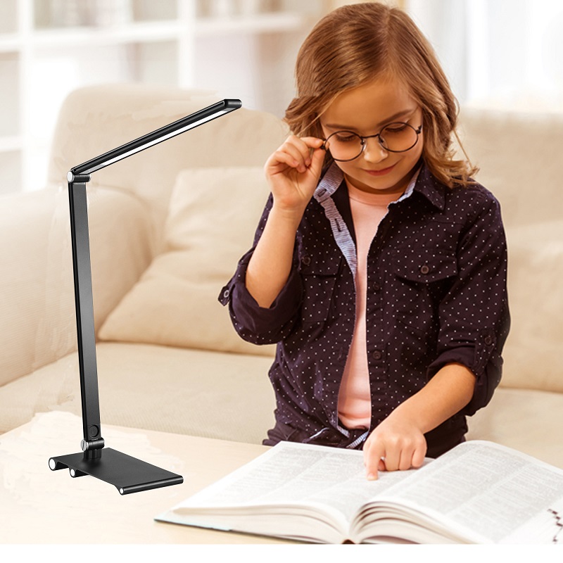 129ts Desk Lamp do badania Dimmable led table Lampa, Dimmer dotyku, noc bazowa zmiany koloru